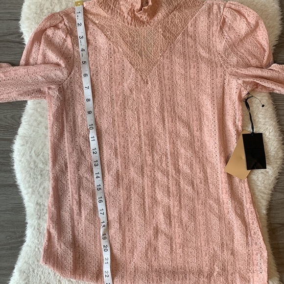 NWT Anthropologie Halogen Dusty Pink Lace Top Size XS - Picture 14 of 17